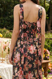 2 Piece Strapless Corset Pink Floral Wedding Guest Dress