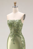 Strapless Royal Blue Mermaid Beaded Sequin Prom Dress