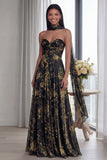 Strapless Sky Blue Ruched A Line Formal Dress