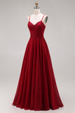 2 Piece Burgundy A Line Appliqued Beaded Mother of the Bride Dress