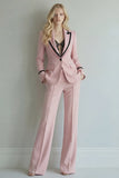 Peaked Lapel Ivory 2 Piece Slim Fit Women Suits
