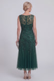 Sparkly Navy A Line Sleeveless Mother of the Bride Dress