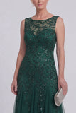 Sparkly Navy A Line Sleeveless Mother of the Bride Dress