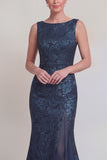 Jacquard Blush Mermaid Sleeveless Mother of the Bride Dress