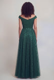 Jacquard Navy A Line Maxi Mother of the Bride Dress