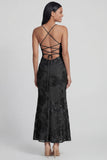Mermaid Sequin Appliqued Sage Green Wedding Guest Dress