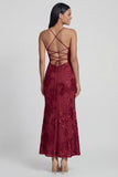 Mermaid Sequin Appliqued Sage Green Wedding Guest Dress