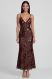 Mermaid Sequin Appliqued Sage Green Wedding Guest Dress