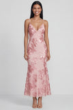 Mermaid Sequin Appliqued Sage Green Wedding Guest Dress