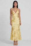 Mermaid Sequin Appliqued Sage Green Wedding Guest Dress