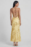 Mermaid Sequin Appliqued Sage Green Wedding Guest Dress
