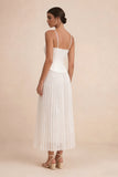 A Line Straphetti Straps White Dress