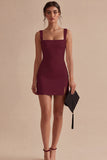 Spaghetti Straps Bodycon Mini White Dress