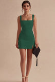 Spaghetti Straps Bodycon Mini White Dress