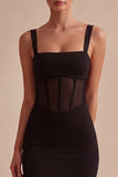 Black Bodycon Corset Mini Dress
