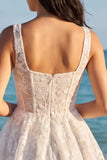 Floral Corset A Line Mini White Dress