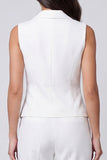 Shawl Lapel 2 Piece Ivory Sleeveless Women's Suits