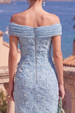 Off the Shoulder Floral Mermaid Sage Green Wedding Guest Dress With Beading