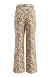 Grey Blue Floral Peaked Lapel 2 Piece Women's Suits