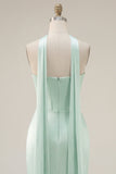 Strapless Corset Bodycon Mint Homecoming Dress with Slit