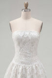 Sweetheart A-Line White Floral Homecoming Dress