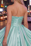 Strapless A Line Navy Mini 80s Homecoming Dress