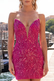 Sparkly Dark Green Strapless Bodycon Homecoming Dress