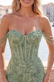 Pink Floral Corset Off The Shoulder Bodycon Homecoming Dress