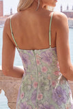 Sparkly Pink Bodycon Spaghetti Straps Homecoming Dress