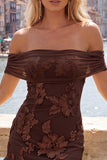 Off The Shoulder Yellow Floral Bodycon Homecoming Dress