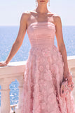Strapless Corset Green Floral A line Beaded Midi Wedding Guest Dress