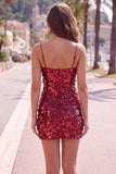 Sequins Bodycon Spaghetti Straps Green Homecoming Dress