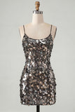Sequins Bodycon Spaghetti Straps Green Homecoming Dress