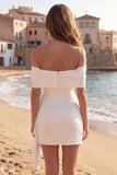 Off The Shoulder Bodycon Corset Little White Dress