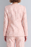 Pink 2-piece Single Breasted Women Suits