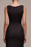 Mermaid Cowl Neck Maxi Black Tie Dress
