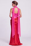 Strapless Corset Satin Mermaid Brown Maxi Dress