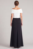 Off The Shoulder Fuchsia and Red A Line Maxi Formal Dress