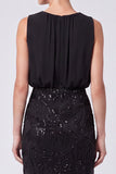Sequins Round Neck Sheath Sage Green Maxi Formal Dress