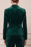 Purple 2 Piece Single Breasted Velvet Women Suits