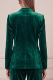 2 Piece Velvet Royal Blue Peak Lapel Double Breasted Women Suits