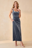 Corset Velvet Burgundy Sheath Ruched Square Neck Midi Wedding Guest Dress