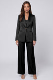 Shawl Lapel Light Blue 2 Piece Single Buckle Women's Suits
