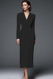 Ivory Sheath Work Dress With Long Sleeves