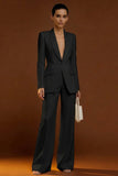Shawl Lapel Ivory Long Sleeve 2 Piece Women Suits