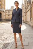 Light Yellow Notched Lapel 2 Piece Short Work Dress