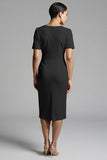 Ruched Champagne Bodycon Midi Dress
