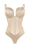 Apricot Corset Tummy Control Butt Lifting Bodysuit Shapewear