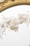White Flowers Pearl Headband