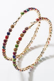 Colorful Beaded Hoop Earring